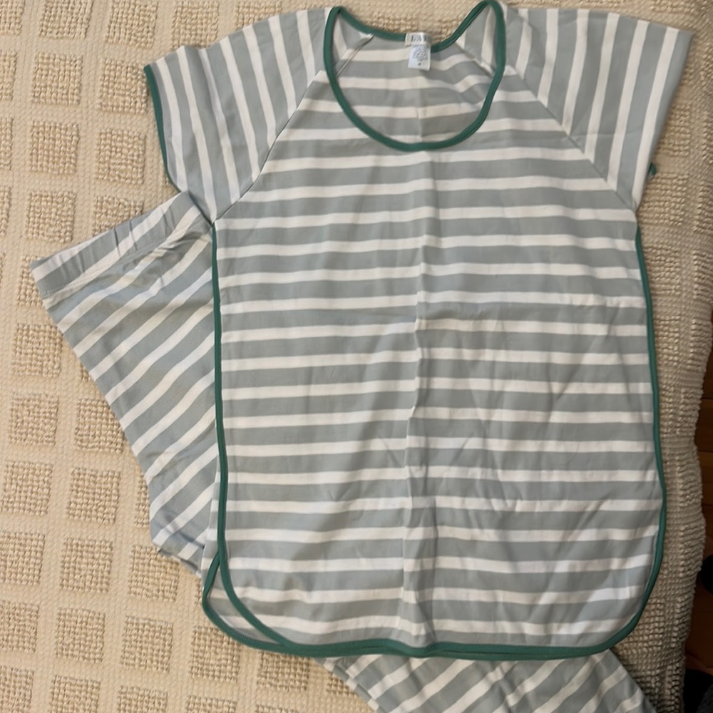 Lake Pima Pajamas Short Sleeve Stripe XS